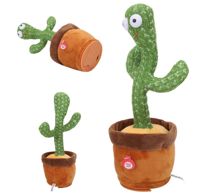 Інтерактивна плюшева іграшка танцюючий Кактус повторюшка