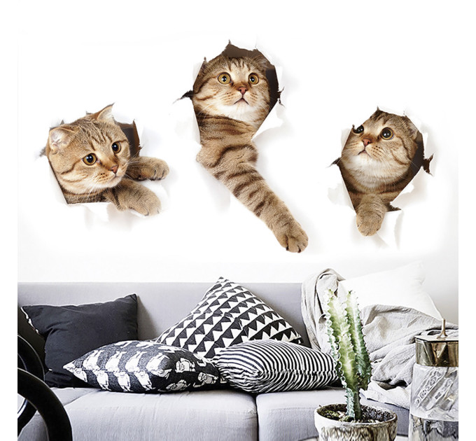 Інтер'єрна наклейка CD Кошенята XH6215 40х60см