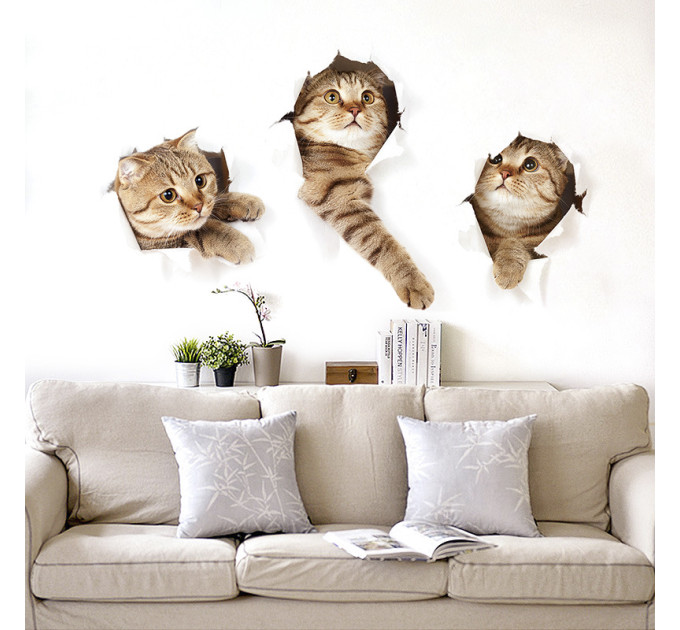 Інтер'єрна наклейка CD Кошенята XH6215 40х60см