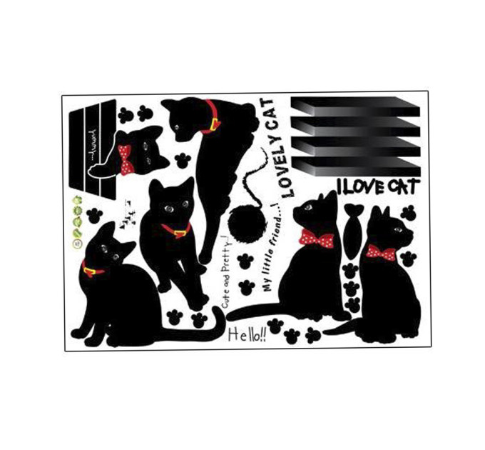 Интерьерная наклейка HL Черный кот AY7157 70х50см