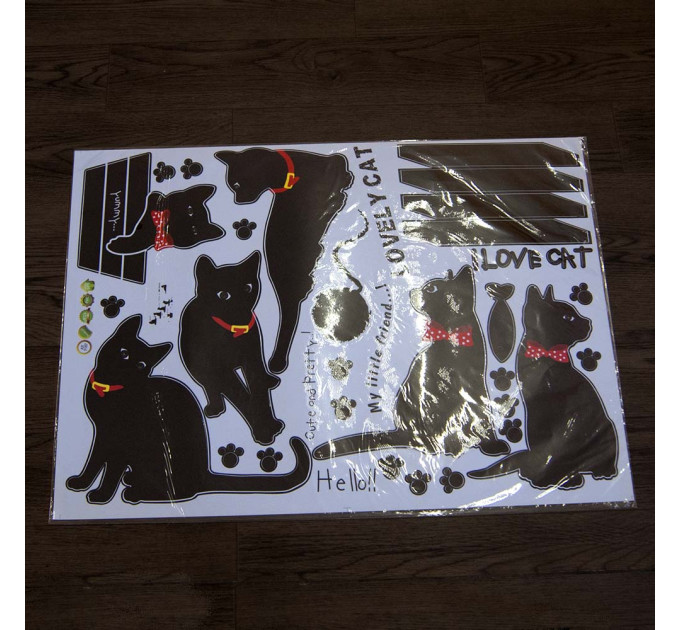 Интерьерная наклейка HL Черный кот AY7157 70х50см