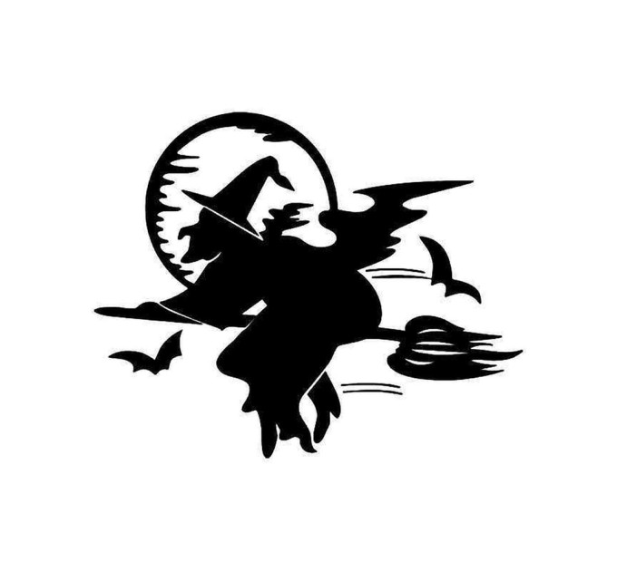 Інтер'єрна наклейка HL Відьма FX3017 52х60см