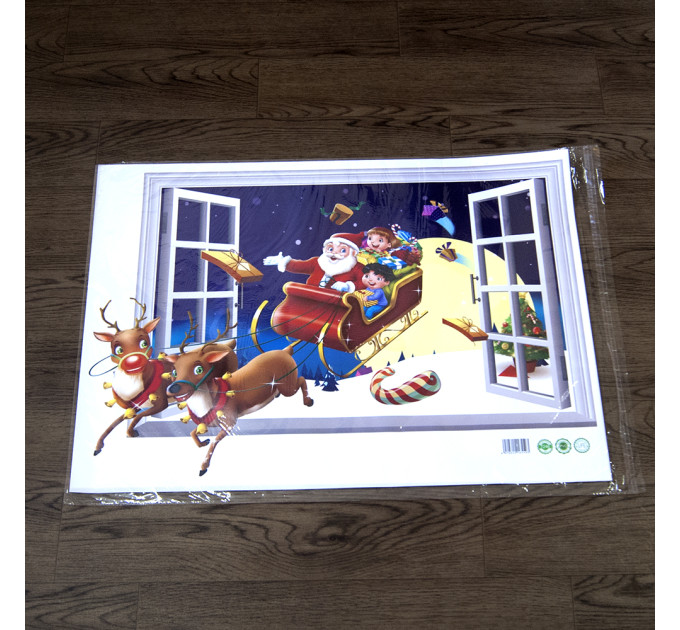 Інтер'єрна наклейка NG Різдвяні Сани XH7246 50х70см
