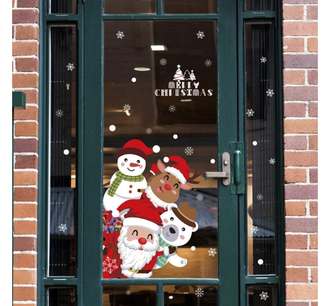 Інтер'єрна наклейка NG Санта-Клаус та друзі HM92045 60х90см