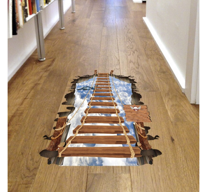 Интерьерная наклейка SS Деревянный мост SK9167 90х60см