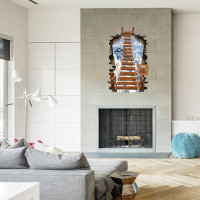 Интерьерная наклейка SS Деревянный мост SK9167 90х60см