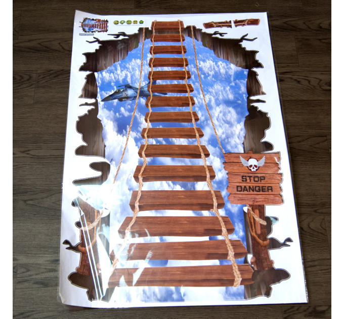 Интерьерная наклейка SS Деревянный мост SK9167 90х60см