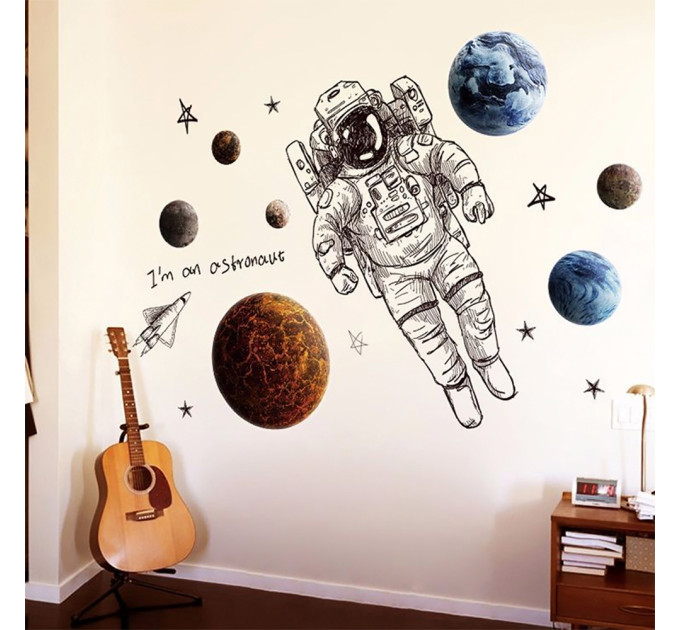 Интерьерная наклейка SS Космонавт XL8335 90х60см