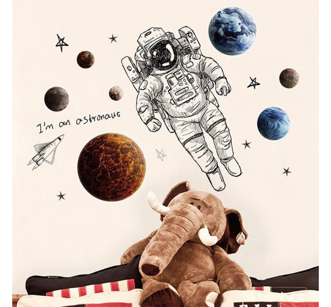Интерьерная наклейка SS Космонавт XL8335 90х60см