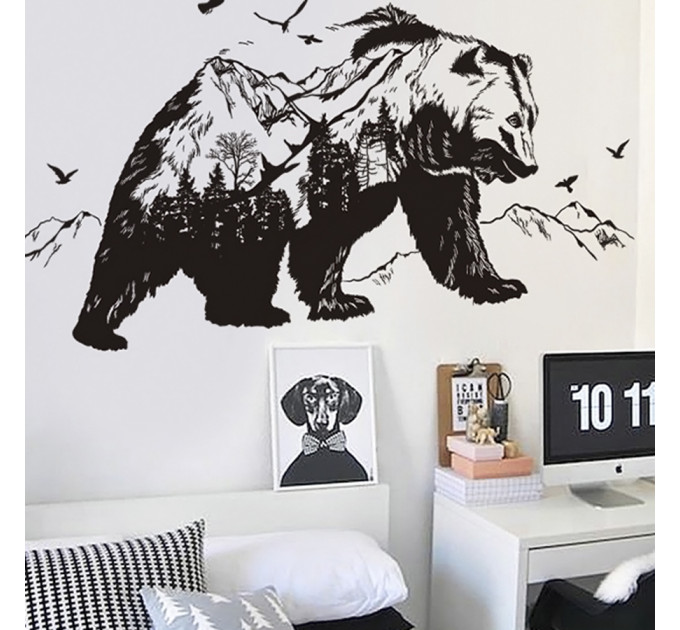 Інтер'єрна наклейка ZOO Чорний Гірський ведмідь XL8271 90х60см