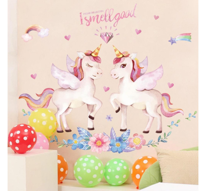 Інтер'єрна наклейка ZOO Єдинороги QR9091N 90х60см