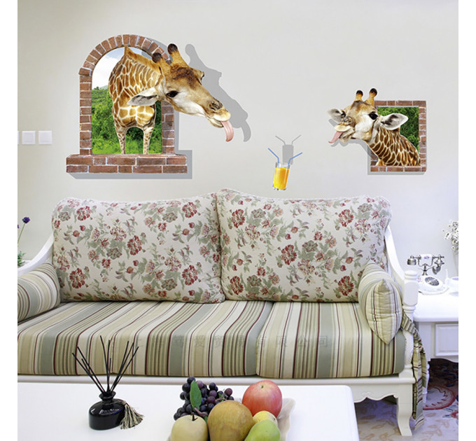 Інтер'єрна наклейка ZOO Жираф та сік DLX0861 90х60см