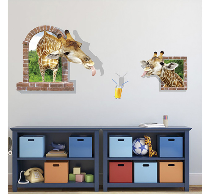 Інтер'єрна наклейка ZOO Жираф та сік DLX0861 90х60см