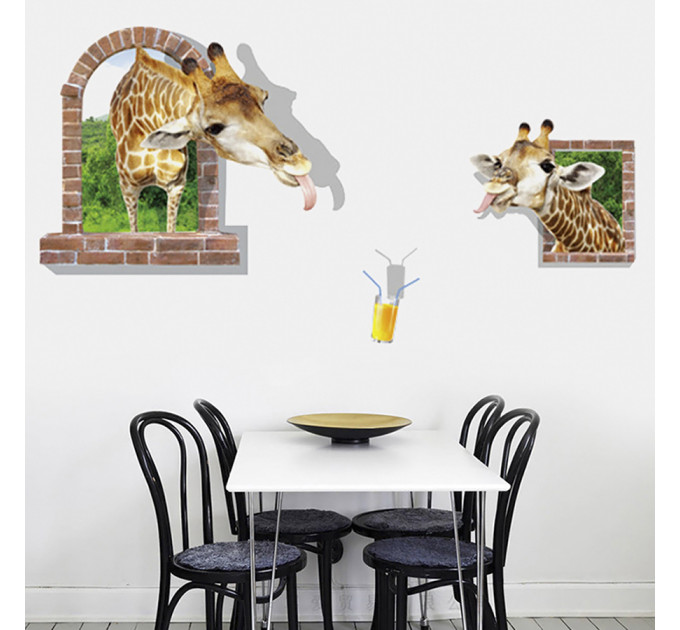 Інтер'єрна наклейка ZOO Жираф та сік DLX0861 90х60см