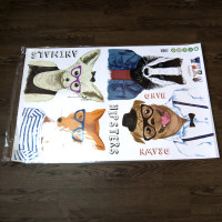 Інтер'єрна наклейка ZOO Тварини хіпстери XL8353 120х56см