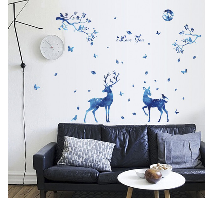 Интерьерная наклейка ZOO Голубой Олень SK9181 60х90