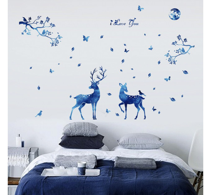 Интерьерная наклейка ZOO Голубой Олень SK9181 60х90