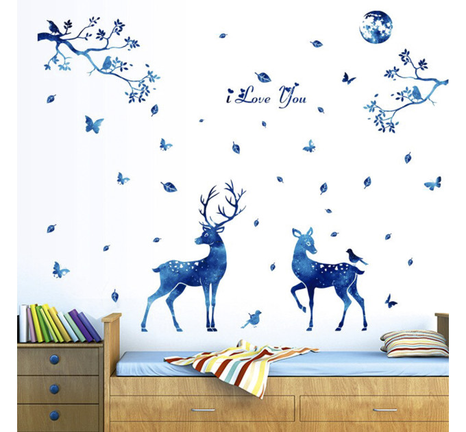 Интерьерная наклейка ZOO Голубой Олень SK9181 60х90