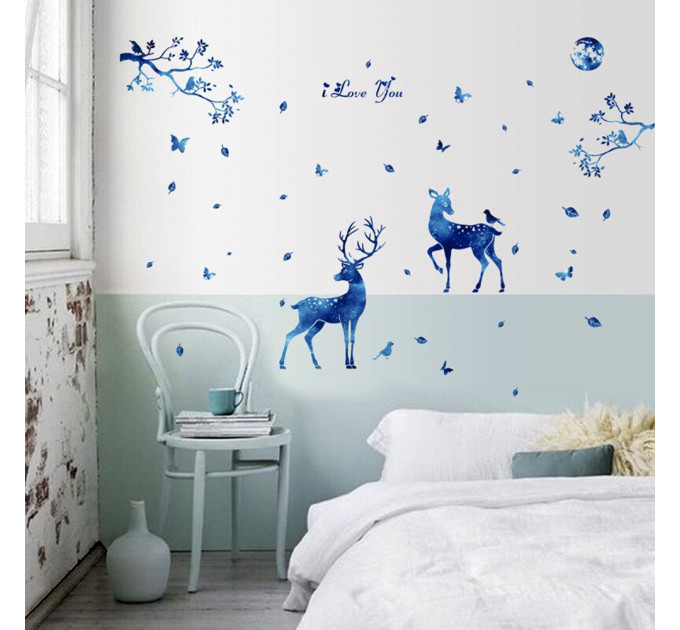 Интерьерная наклейка ZOO Голубой Олень SK9181 60х90