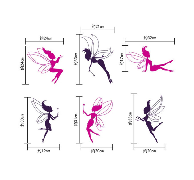 Интерьерная наклейка Детская Феи AY7022 70х50см