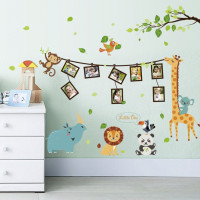 Интерьерная наклейка Детская фоторамка Животные SK9206 90х60см