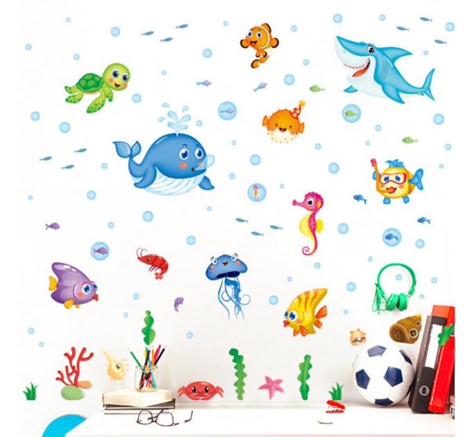 Интерьерная наклейка Детская Подводный мир XL7206 70х50см