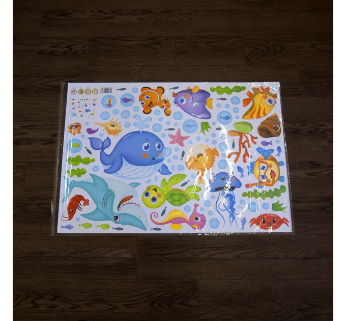 Интерьерная наклейка Детская Подводный мир XL7206 70х50см