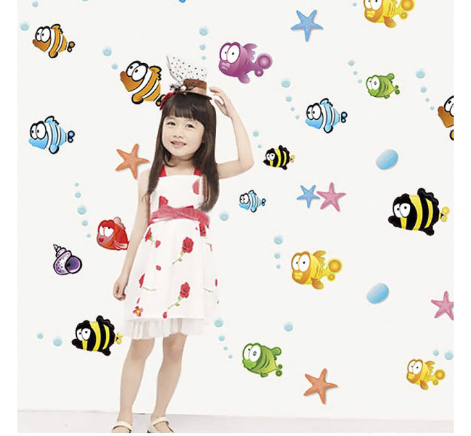 Інтер'єрна наклейка Дитяча Рибки AY618 60х45см