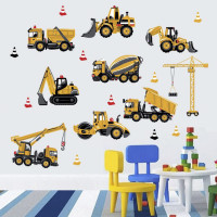 Интерьерная наклейка Детская Строительные Машины SK6076 60х45см