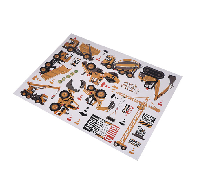 Интерьерная наклейка Детская Строительные Машины SK6076 60х45см