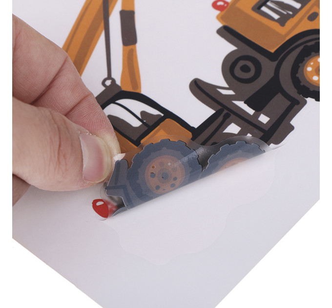 Интерьерная наклейка Детская Строительные Машины SK6076 60х45см