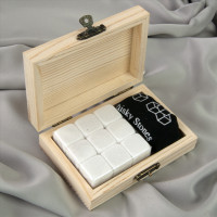 Камни для виски Stones в деревянной шкатулке (белые) Камни для виски Stones в деревянной шкатулке (белые)