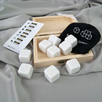 Камни для виски Stones в деревянной шкатулке (белые) Камни для виски Stones в деревянной шкатулке (белые)