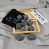 Камни для виски Stones в деревянной шкатулке (серые) Камни для виски Stones в деревянной шкатулке (серые)