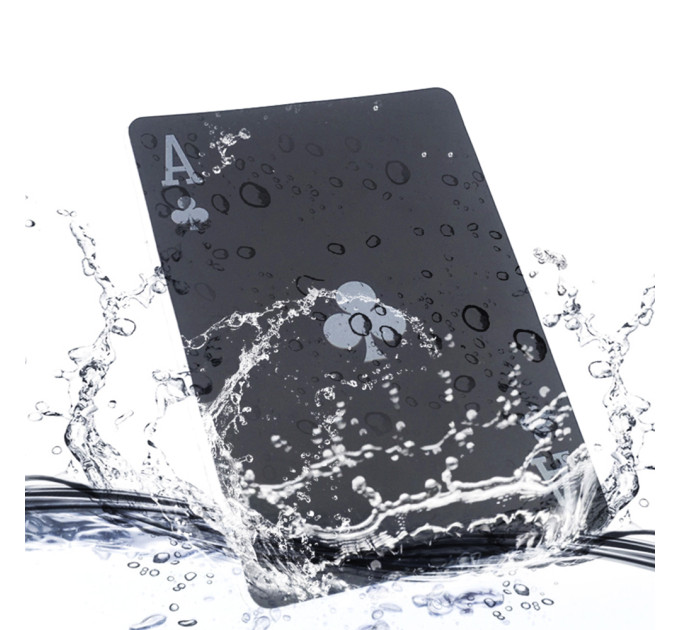 Карты игральные пластиковые (черные)