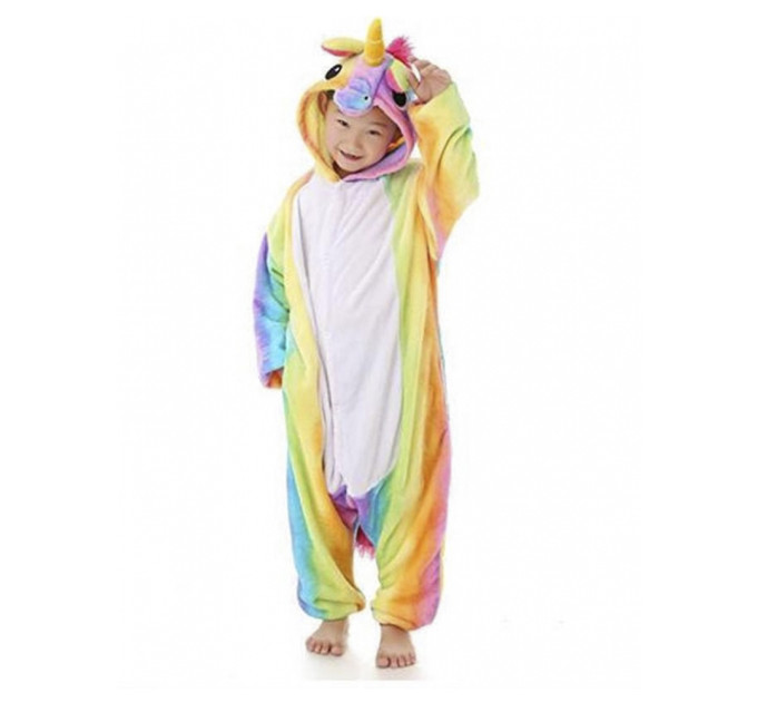 Кигуруми детский Единорог (радужный) 120