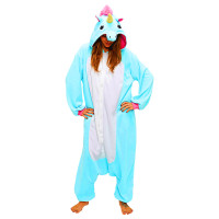 Кигуруми Единорог (голубой) L