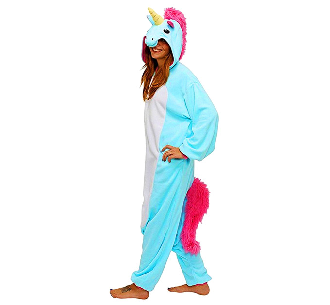 Кигуруми Единорог (голубой) XL