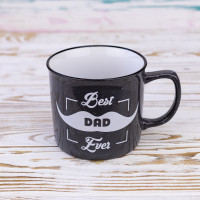 Кружка для папы Best dad ever 400мл 12717 (графит)
