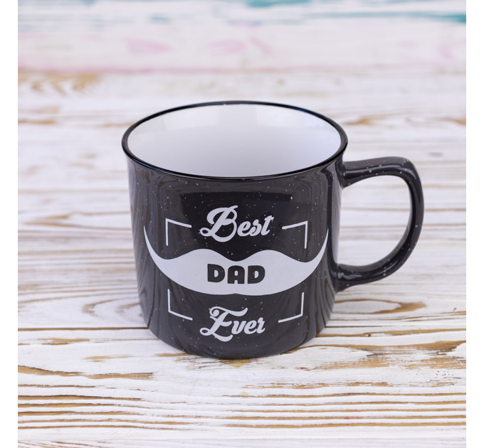 Кружка для папы Best dad ever 400мл 12717 (графит)