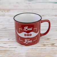 Кружка для папы Best dad ever 400мл 12730 (красный)