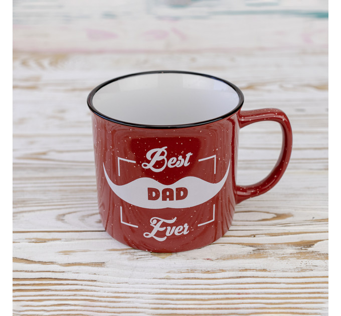 Кружка для тата Best dad ever 400мл 12730 (червоний)
