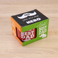 Кружка для папы Best dad ever 400мл 12730 (красный)