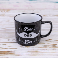 Кружка для папы Best dad ever 400мл 12731 (черный)