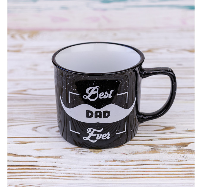 Кружка для тата Best dad ever 400мл 12731 (чорний)