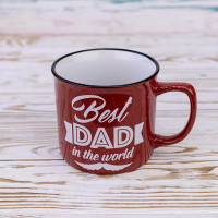 Кружка для папы Best dad in the world 400мл 12732 (красный)