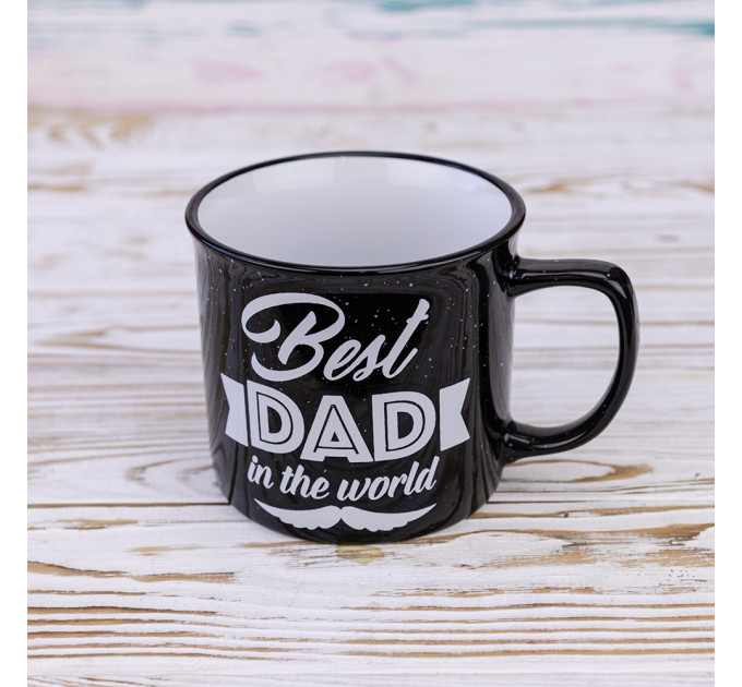 Кружка для папы Best dad in the world 400мл 12733 (черный)