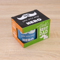 Кружка для папы Dad you're my hero 400 мл 12738 (голубой)