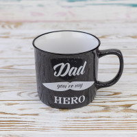 Кружка для папы Dad you're my hero 400 мл 12739 (графит)