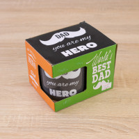 Кружка для папы Dad you're my hero 400 мл 12739 (графит)